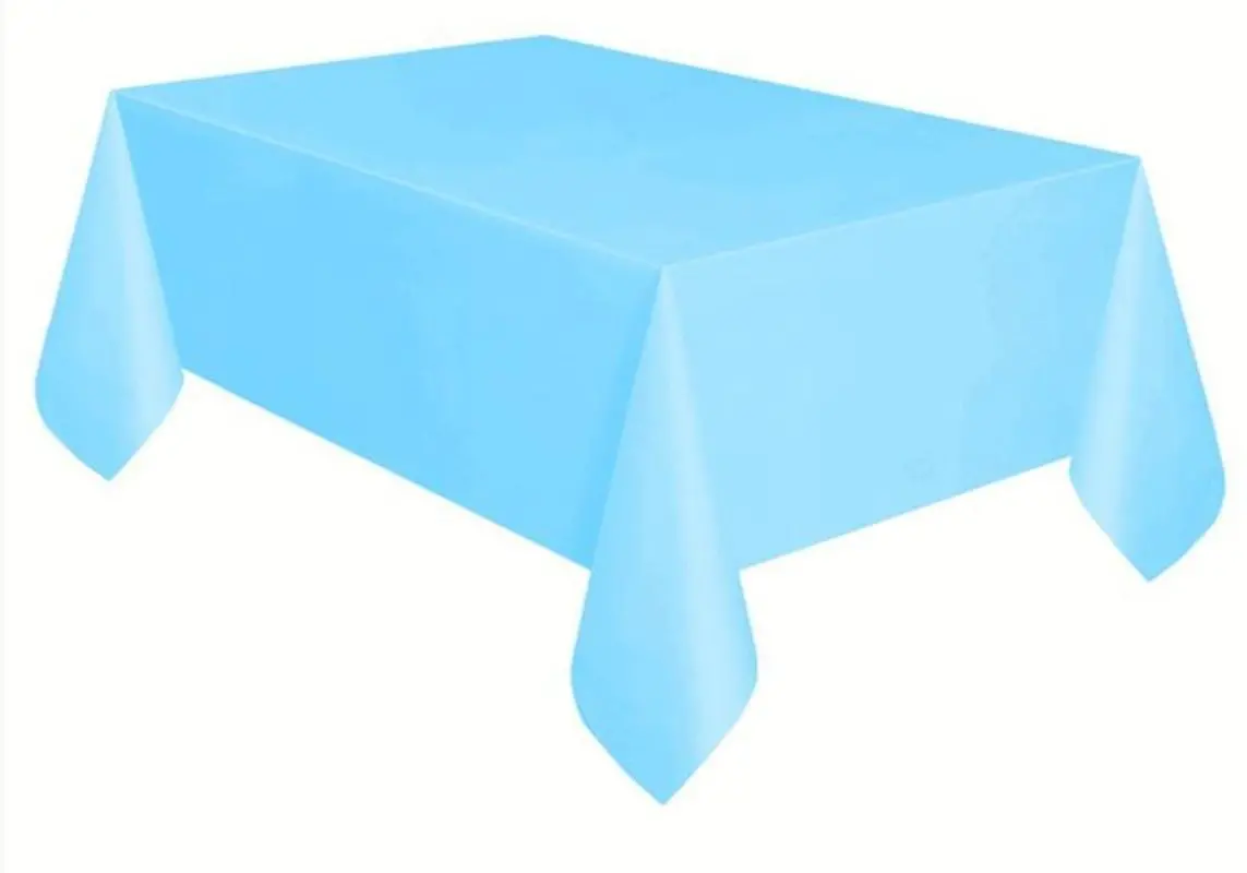 Plastik Masa Örtüsü Açık Mavi Renk 137x270 cm