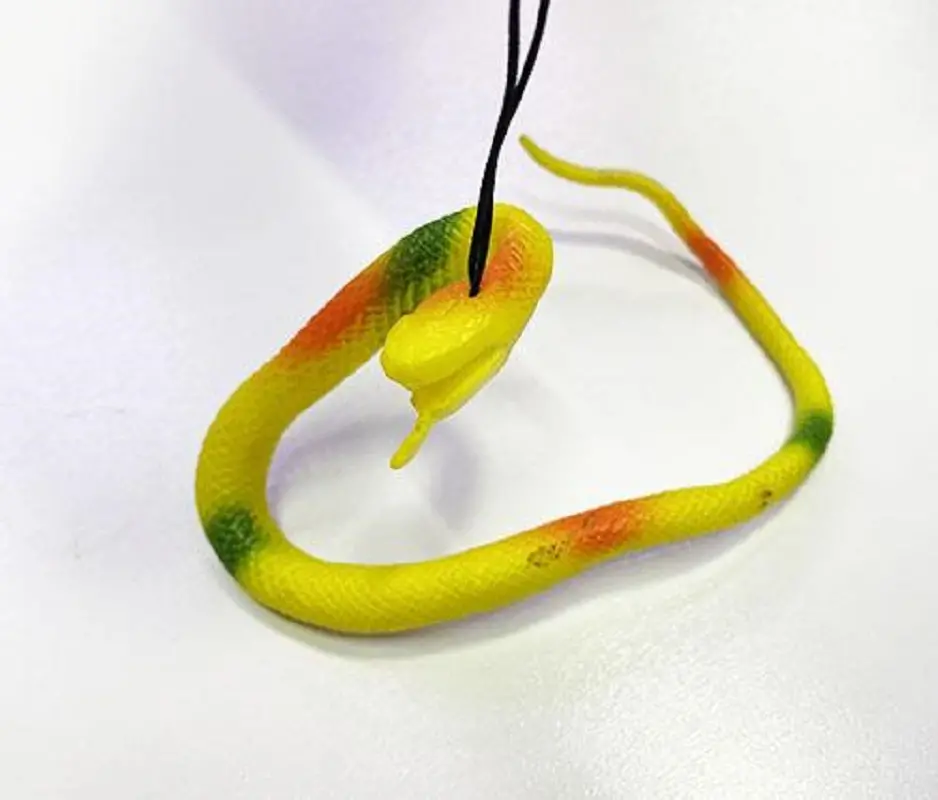 Sarı Renk Gerçekçi Silikon Yumuşak Yılan 37 cm