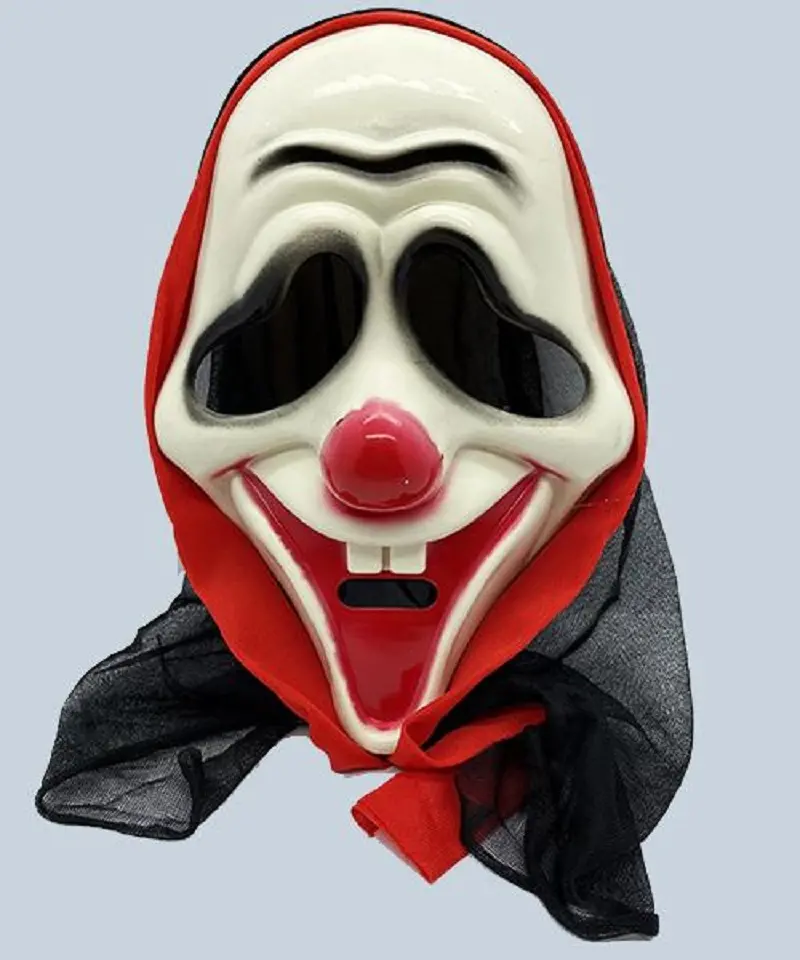 Siyah Pelerinli Dişli Joker Maskesi Çığlık Maskesi 26x17 cm