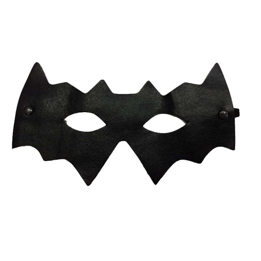 Siyah Renk Vinleks Deri Malzemeden İmal Batman Maskesi 10x20 cm