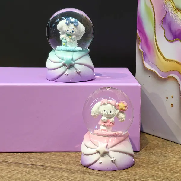 Işıklı Mini Kar Küresi Tavşan 1 Adet
