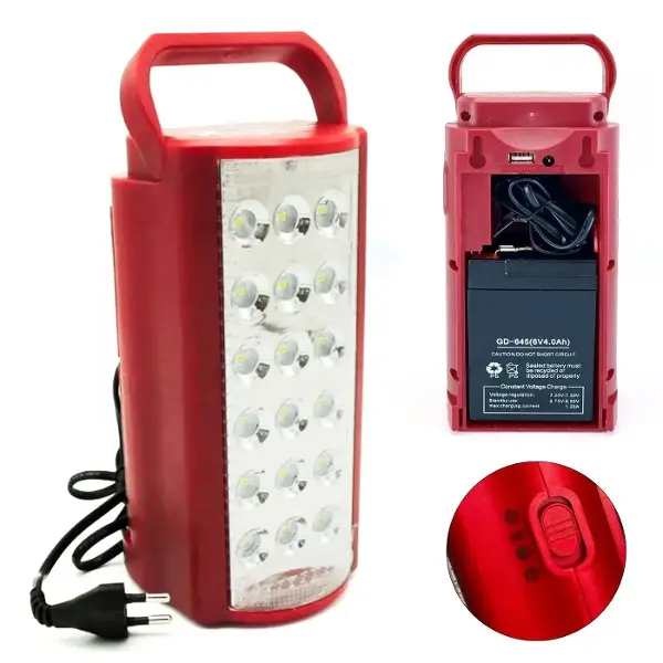 24 Büyük Ledli 80 Saat Yanan Powerbank Özellikli Akülü Led Işıldak