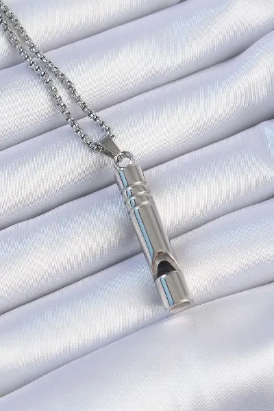 Acil Durum Düdüğü 316L Çelik Kararma Yapmaz Yüksek Desibel Kolye Unisex TJ-EBK1200