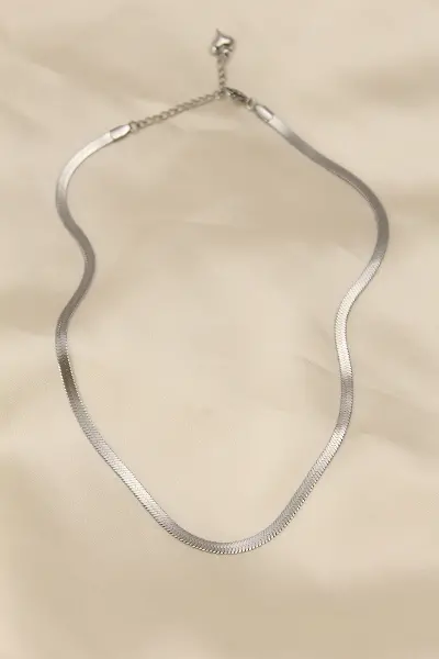 316L Çelik Silver Renk 45 cm İtalyan Zincir Model Kadın Kolye TJ-BKO5903