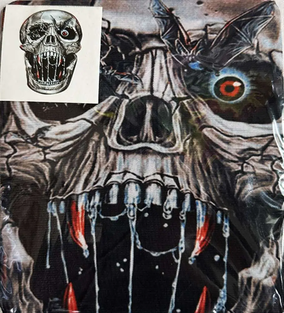 Yüze Yapışan Kafaya Tam Geçmeli Streç Ürpertici Yaratık Maske Bez Maske Model 14