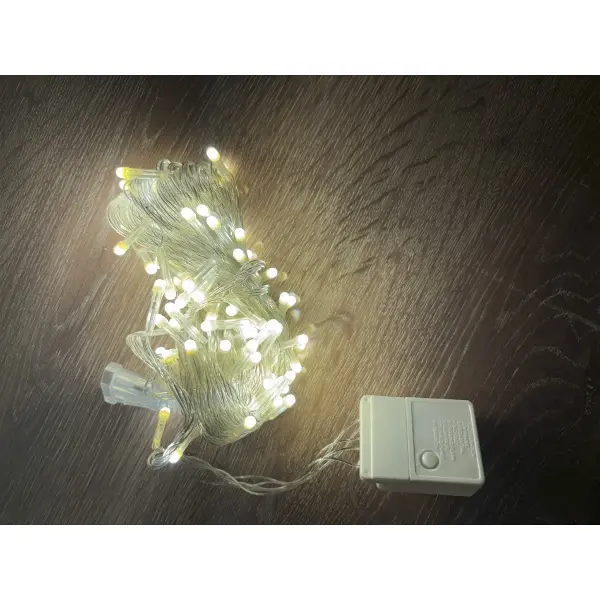 10 M 100 Led Damla Uçlu Gün Işığı Şeffaf Kablo MZ-17-4