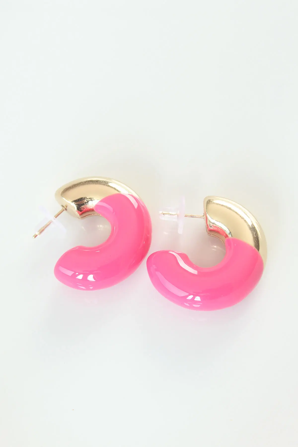 CCB Pembe Gold Çift Renk Küpe TJ-BKP8877
