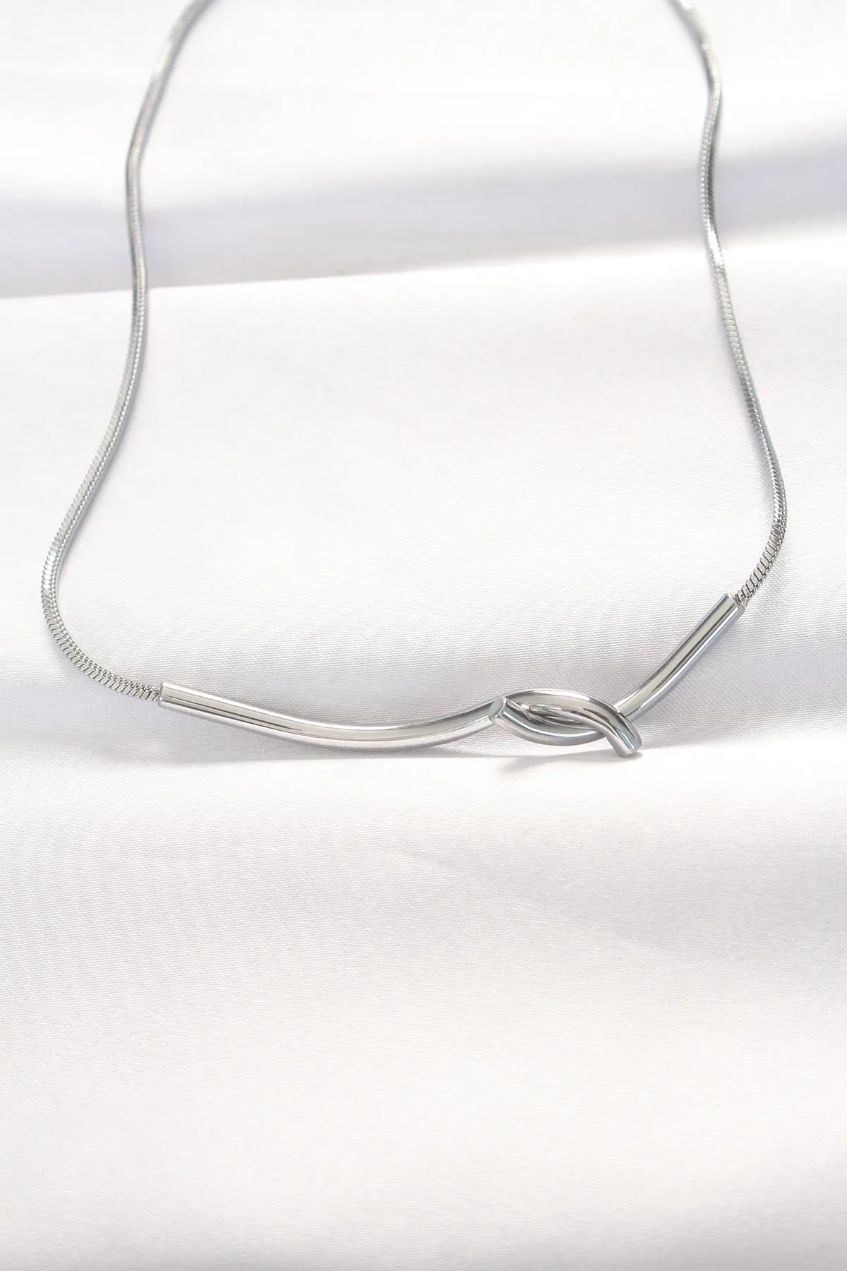 316L Çelik Silver Renk Kolye TJ-BKO8528