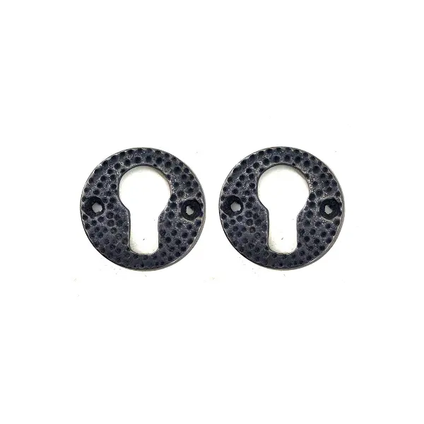Antika Tarz Dekoratif Pirinç Oda Kilit Rozeti - 49mm, Oksit