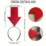 Kişiselleştirilebilir Ok Taç – Üzerine Yazı Yazılabilen Parti Tacı Kırmızı Renk-1