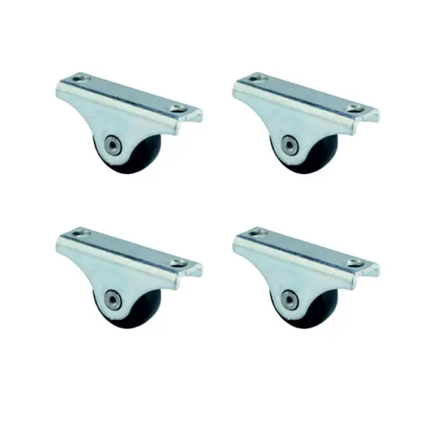 Furç Sabit Teker - 20MM - Siyah HKS226 - 4 Adet