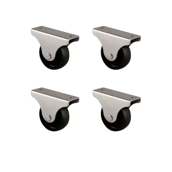 Furç Sabit Teker - 38MM - Siyah HKS229 - 4 Adet