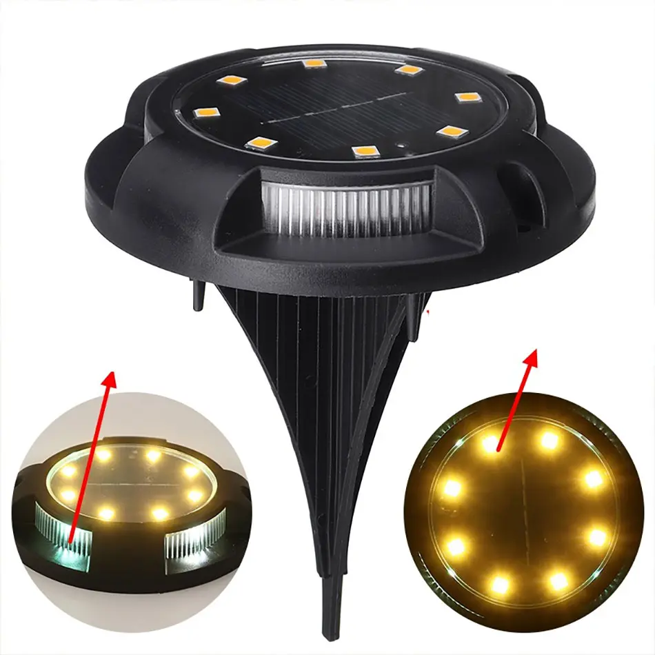 4 lü Solar Panelli Kazıklı Zemin Solar Ledi 8+4 Led Gün Işığı