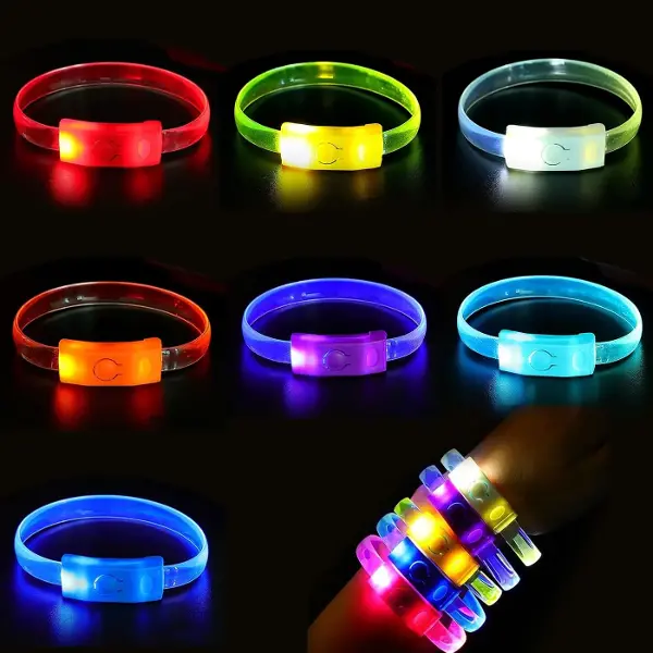 Festival &amp; Parti LED Bileklik 3 Farklı Mod Işıklı 1 Adet