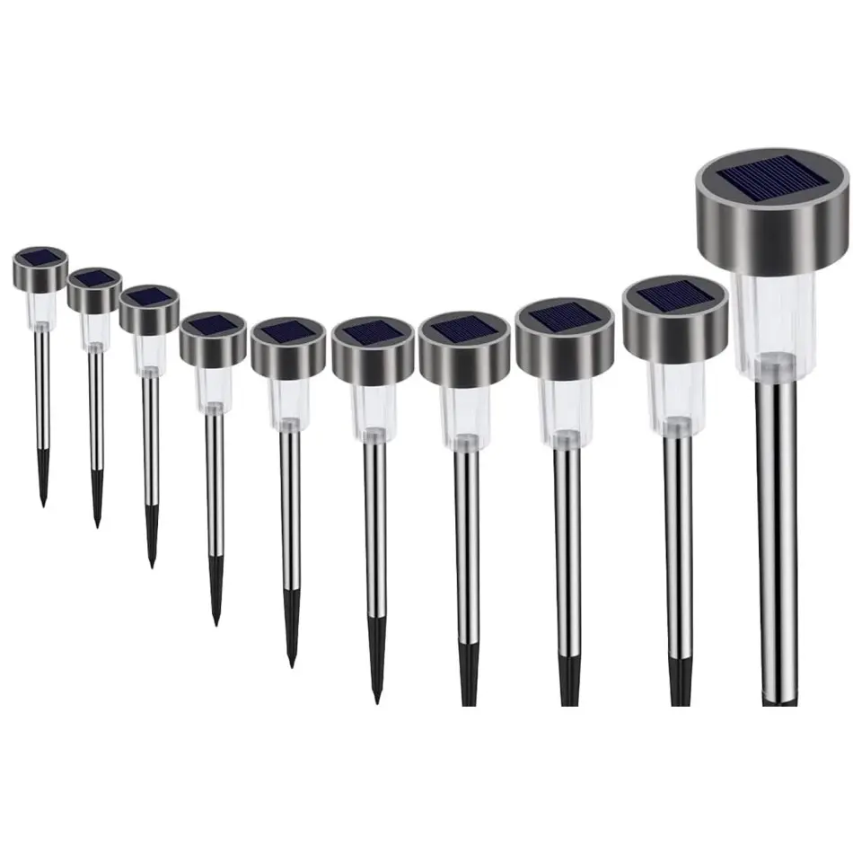 Metal Gövdeli Solar Bahçe Lambası 10 lu Paket