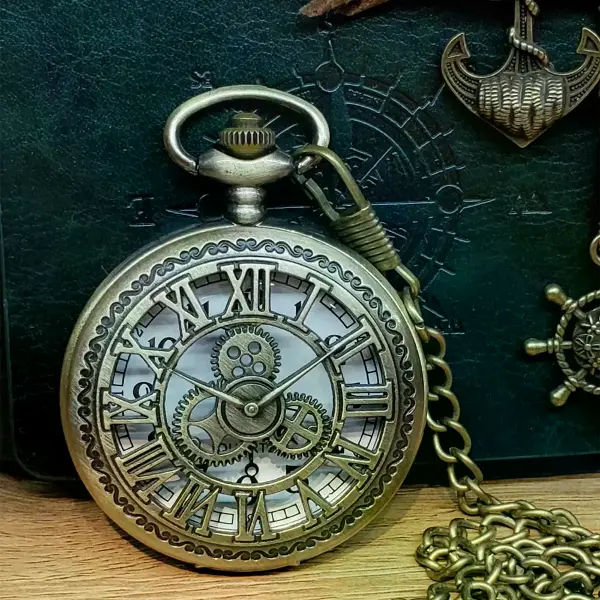 Antika Vintage Köstekli Saat Gökyüzü Roma Rakamı