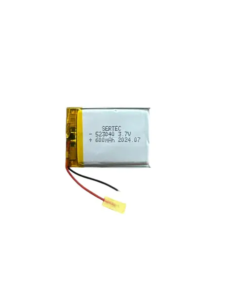 523040 3.7V 600 MAh Li-Polymer Pil (Devreli/1.5A)
