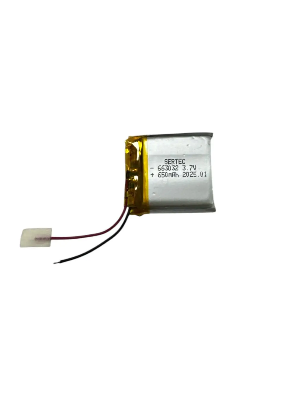 663032 3.7V 650mAh Li-Polymer Pil (Devreli/1.5A)
