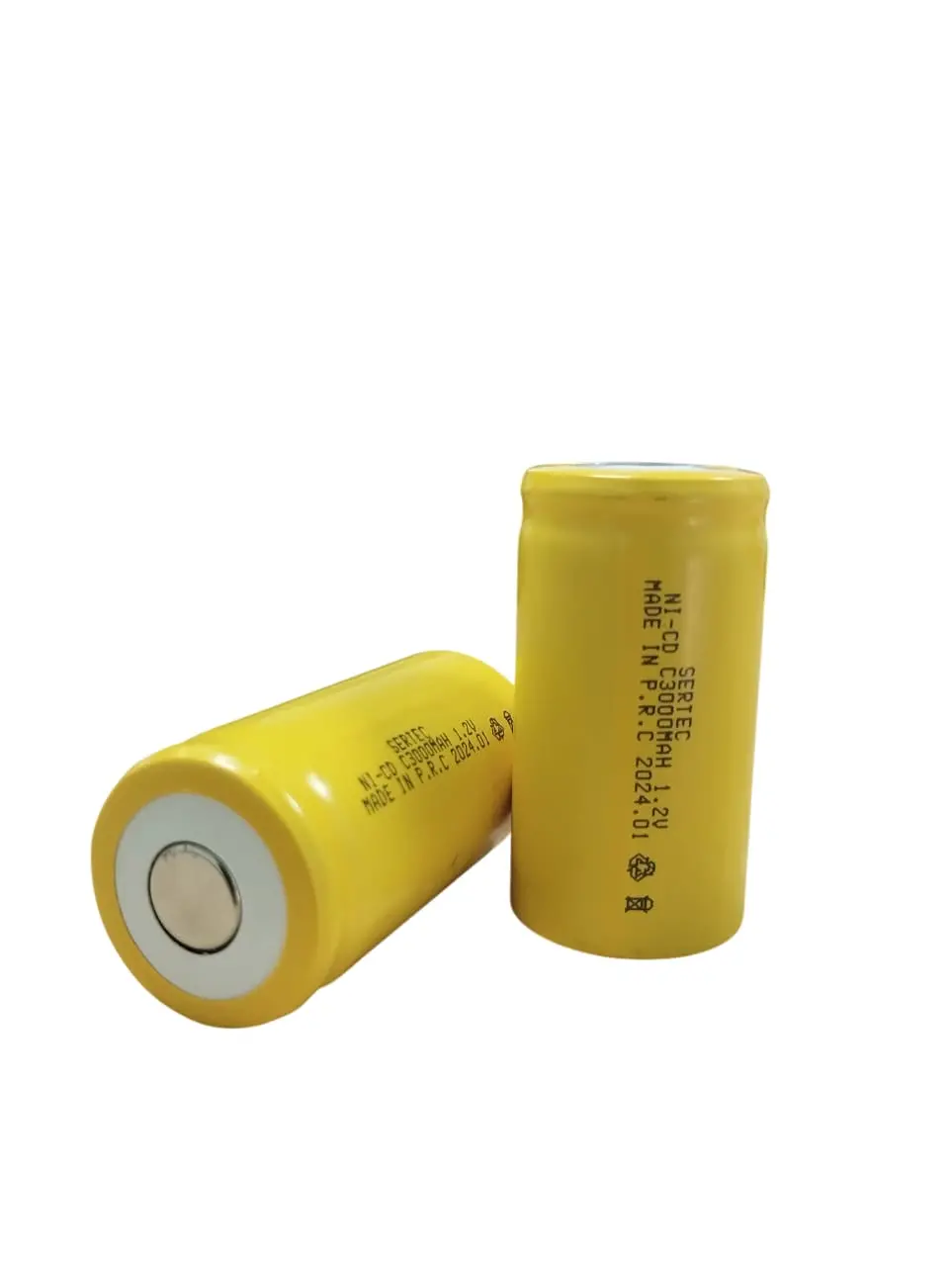 1.2V 3000 Mah - C Orta Boy - Ni-CD Şarjlı Pil - (Başsız / Flat Head)