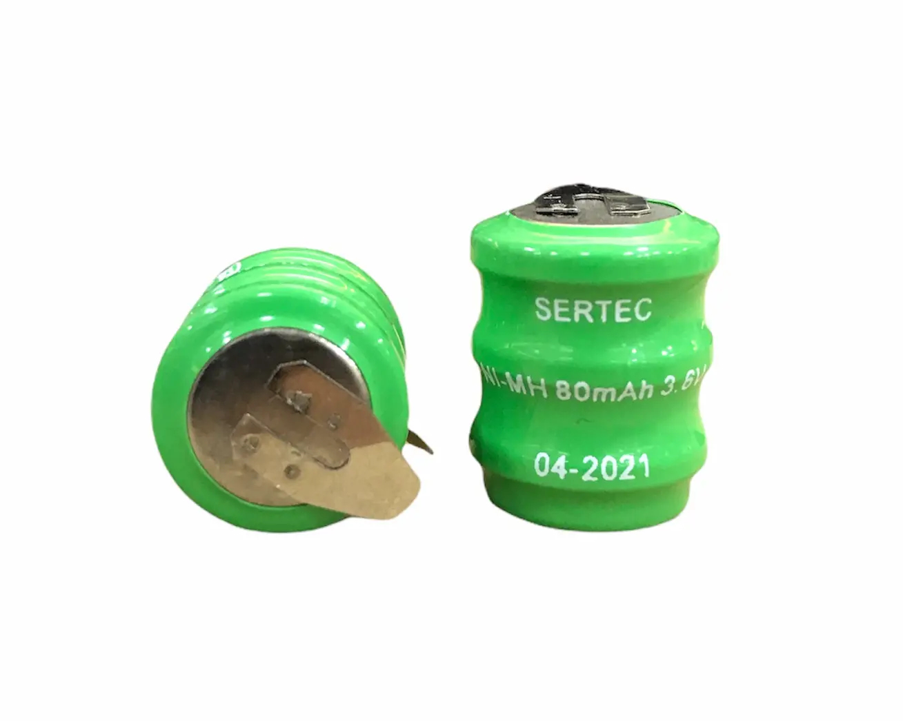 3.6V 3S1P 80 Mah 2 Pin NI-MH Buton Pil