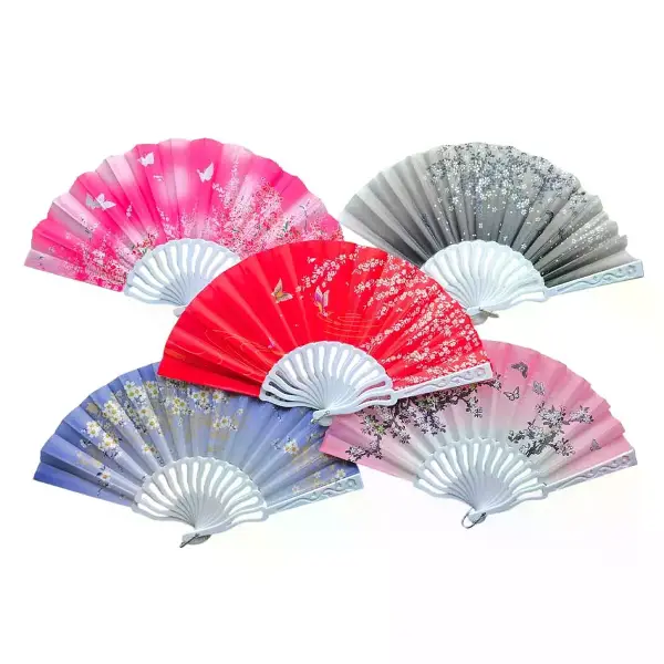 Plastik Kumaş Yelpaze 12 li Karışık OB-049