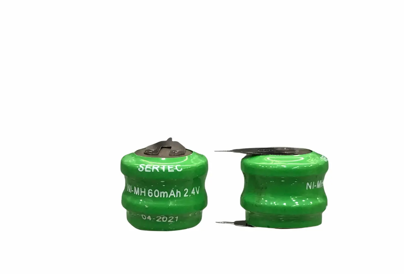 2.4V 2S1P 60 Mah 2 Pin NI-MH Buton Pil