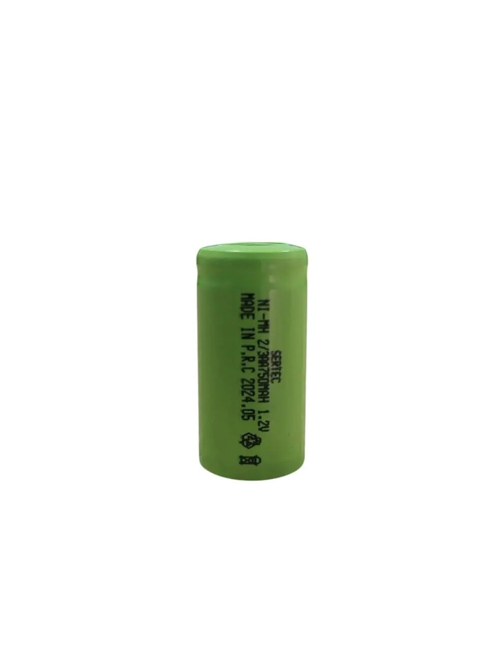 1.2V 750 Mah - 2/3AA - Ni-MH Şarjlı Pil - (Başsız / Flat Head)