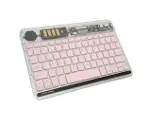 ZR612 Rgb Şeffaf Pembe Bluethooth Klavye-1