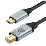 ZR126 Siyah Type-C Mini Dp Çevirici Kablo 1,8 M-1