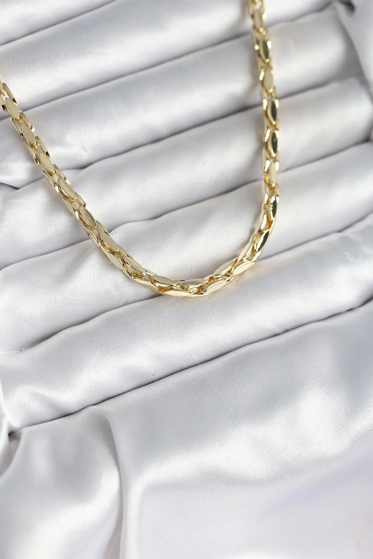 Pirinç Gold Renk 60 cm Zincir Kadın Kolye TJ-BKO10600