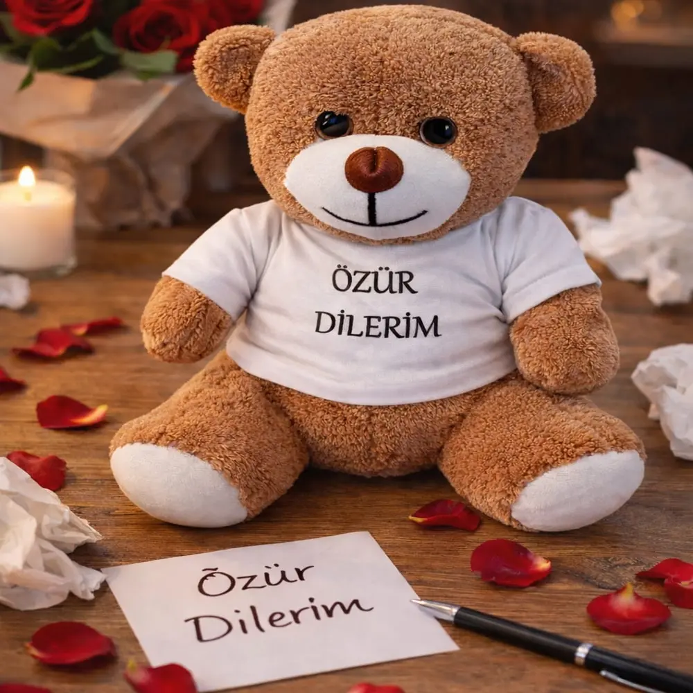 Özür Dilerim Tişörtlü Oyuncak Ayıcık