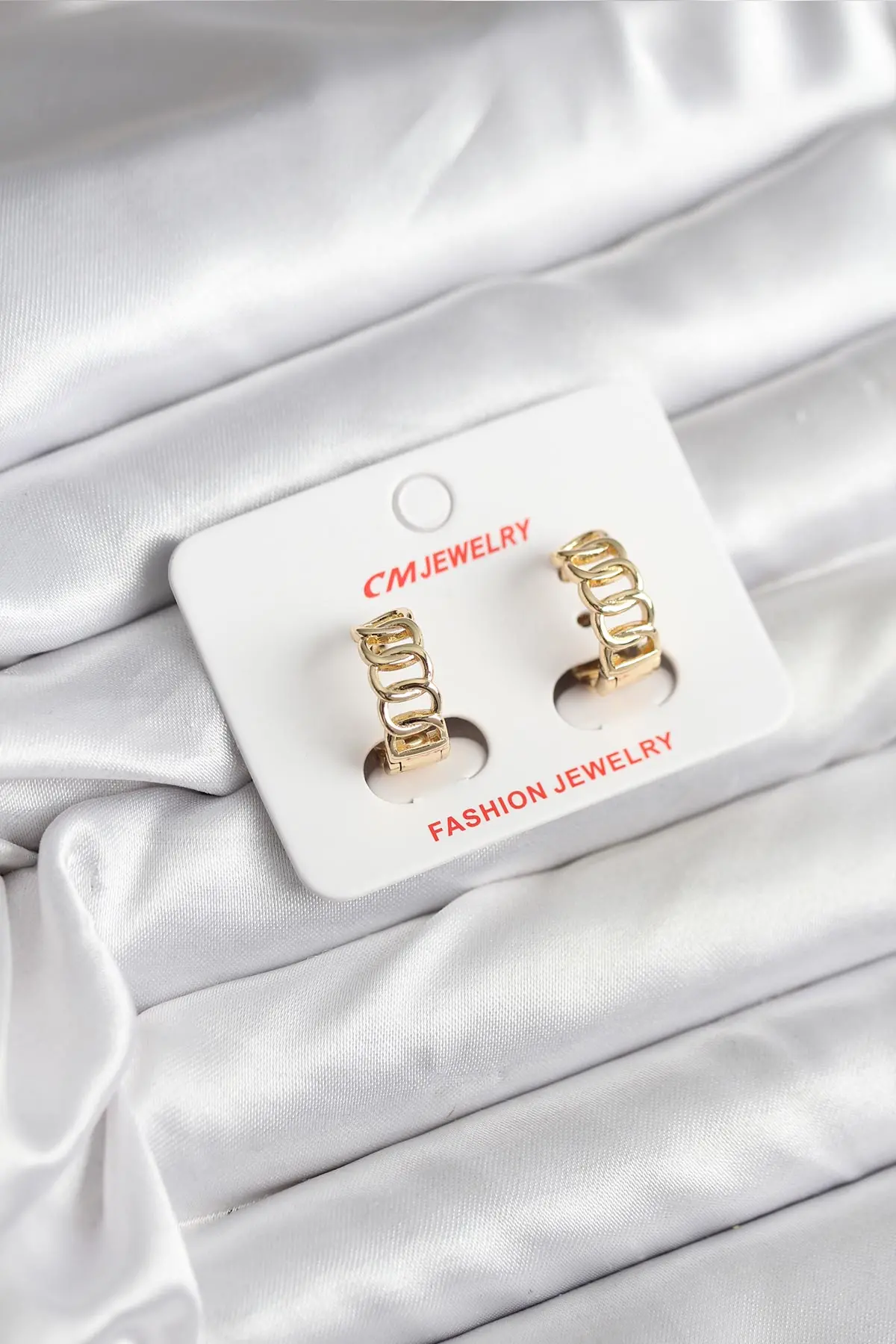 14K Gold Renk Kaplama Samanyolu Model CM Kadın Küpe TJ-BKP11406
