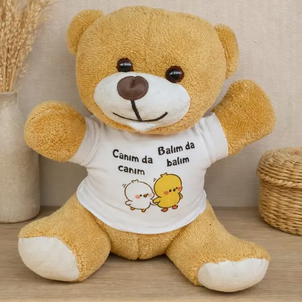 Canım Da Canım Balım Da Balım Tişörtlü Peluş Ayıcık