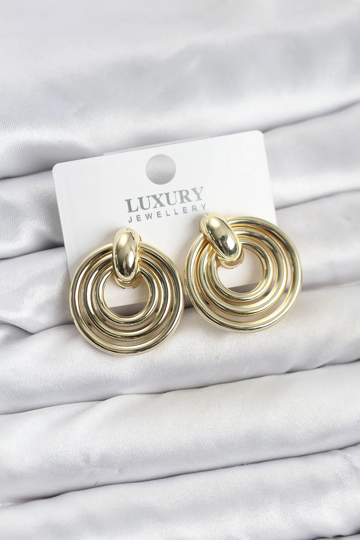Gold Renk Pirinç Vintage Kadın Küpe TJ-BKP11604