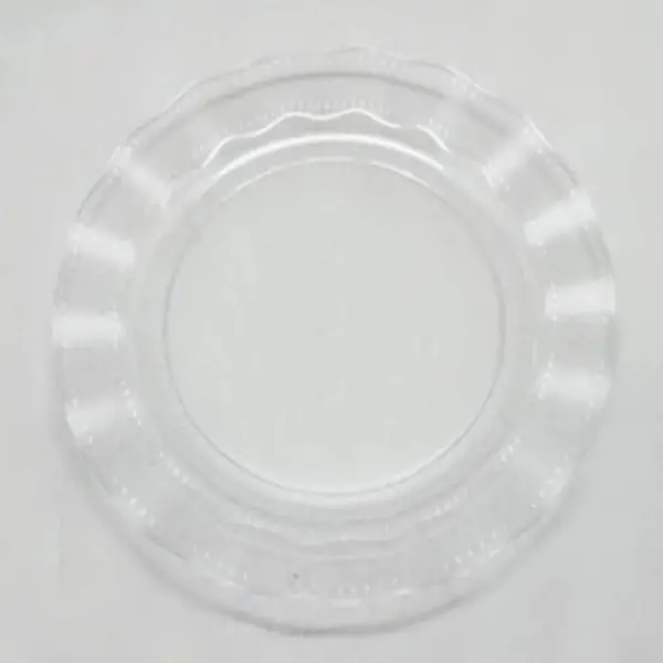 Şeffaf Lüks Plastik Mika Yuvarlak Tabak 22 Cm 6 Adet