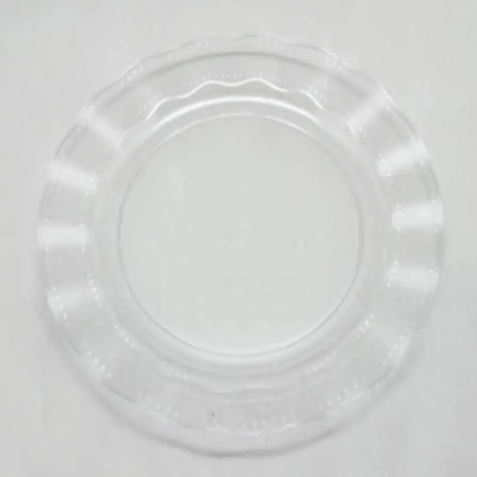 Şeffaf Lüks Plastik Mika Yuvarlak Tabak 22 Cm 6 Adet