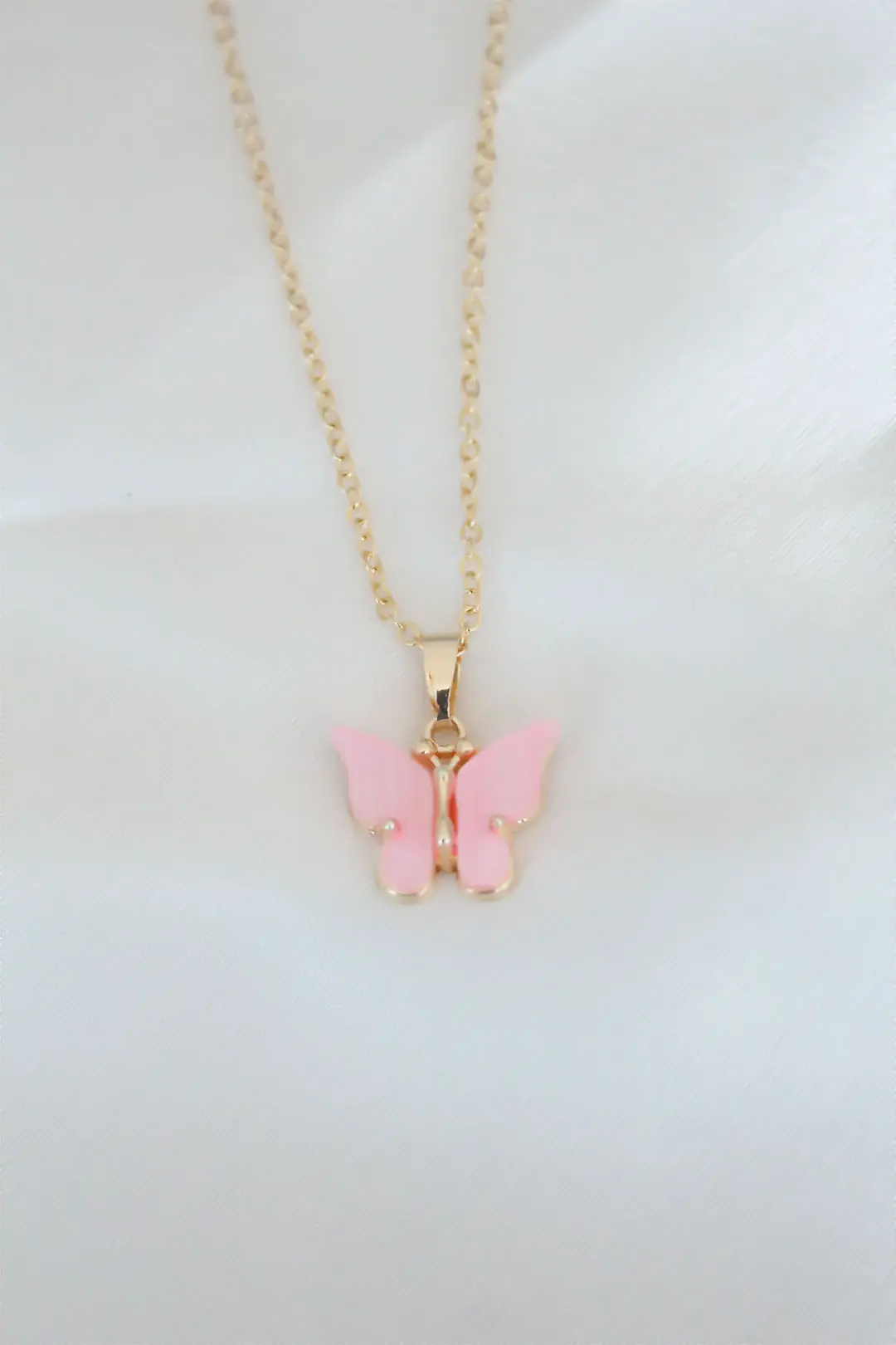 Gold Kaplama Pembe Sedefli Kolye TJ-BKO6440