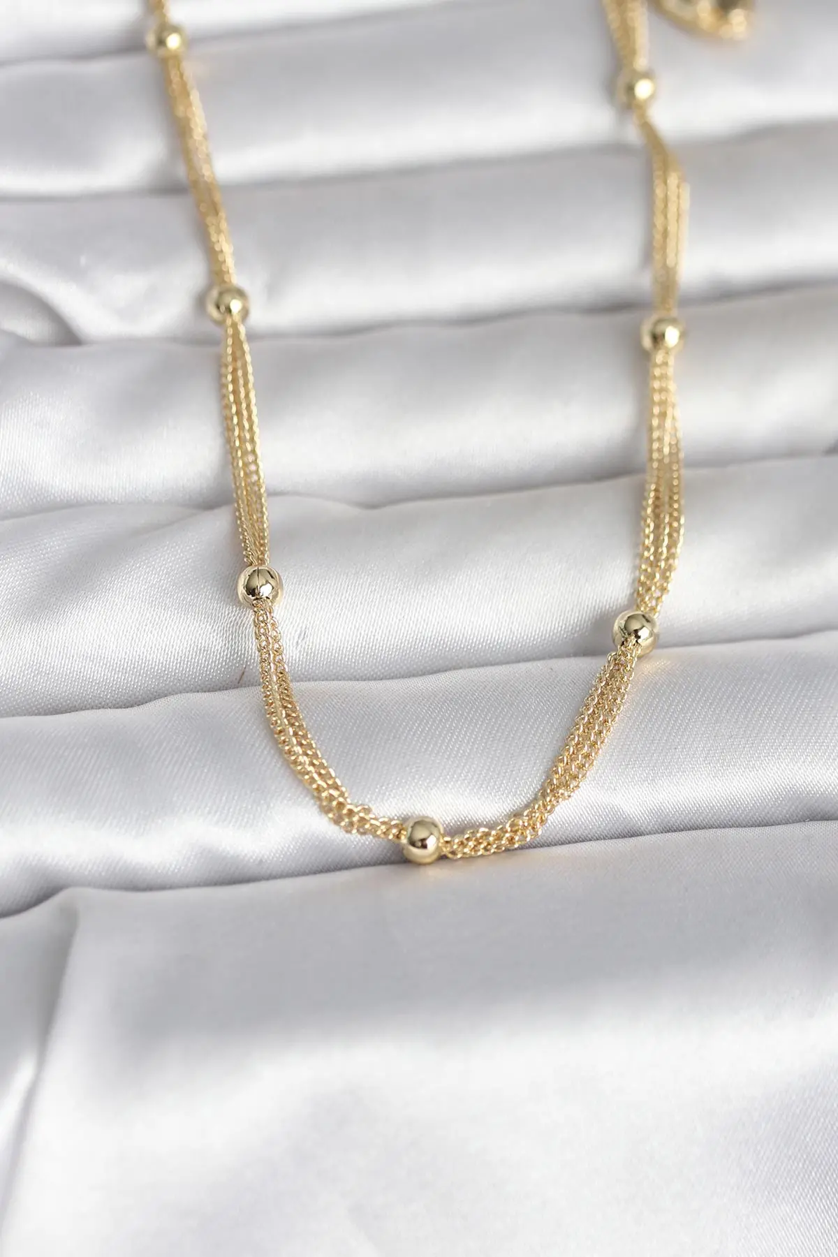 CM 14K Gold Renk Topçuk Model 60 cm Kadın Kolye TJ-BKO10992