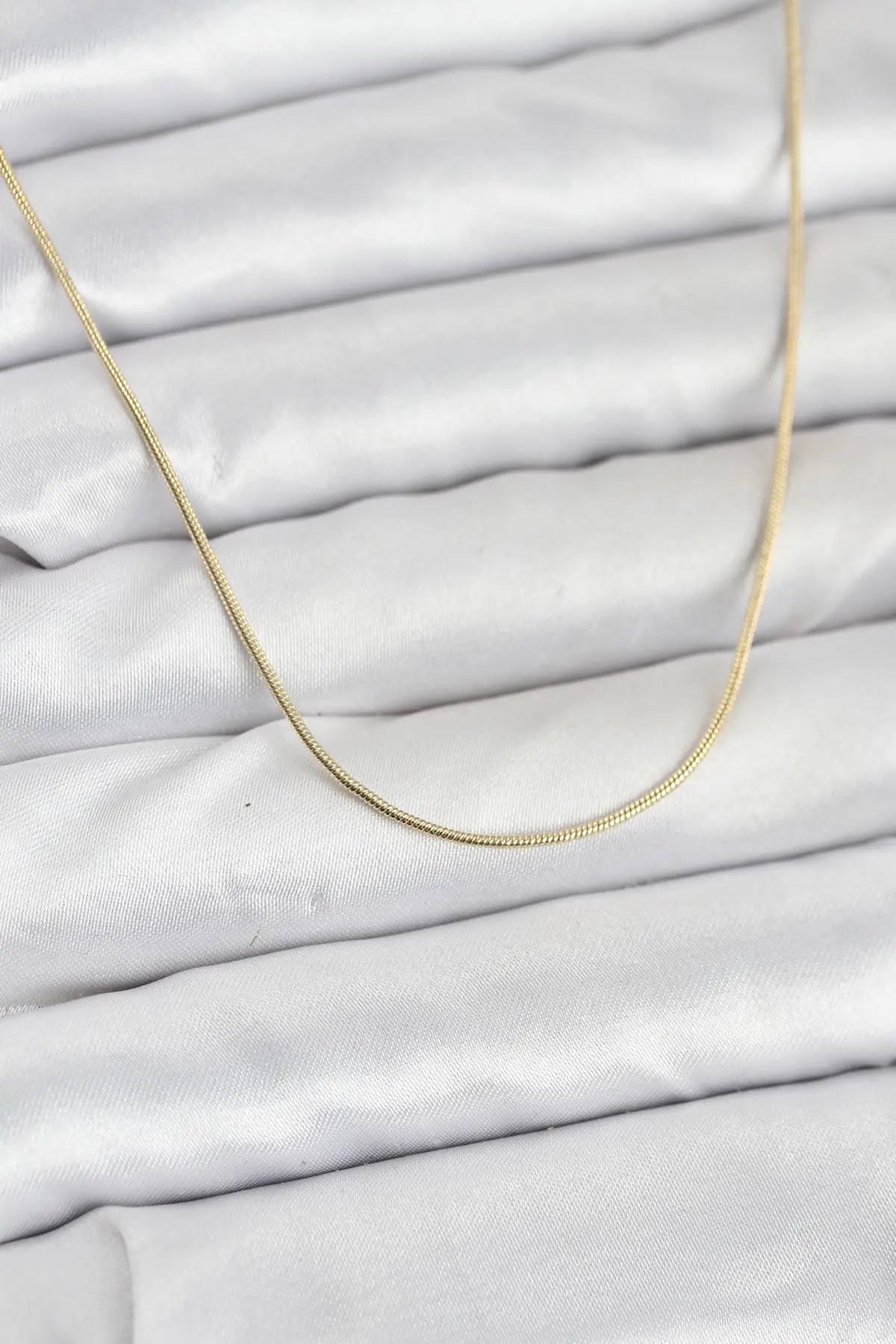 CM 14K Gold Renk Yılan Zincir Model Kadın Kolye TJ-BKO10922