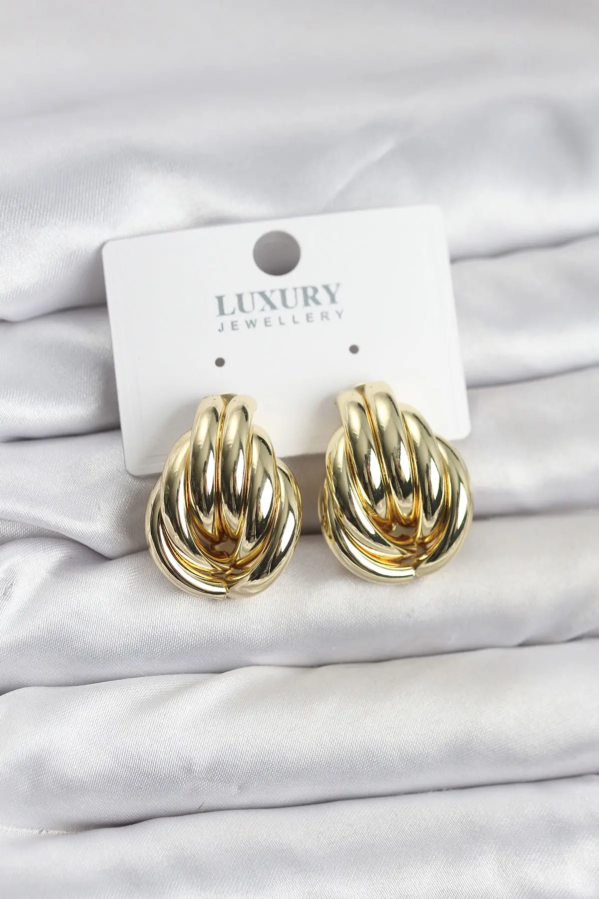 Pirinç Gold Renk Vintage Kadın Küpe TJ-BKP11627