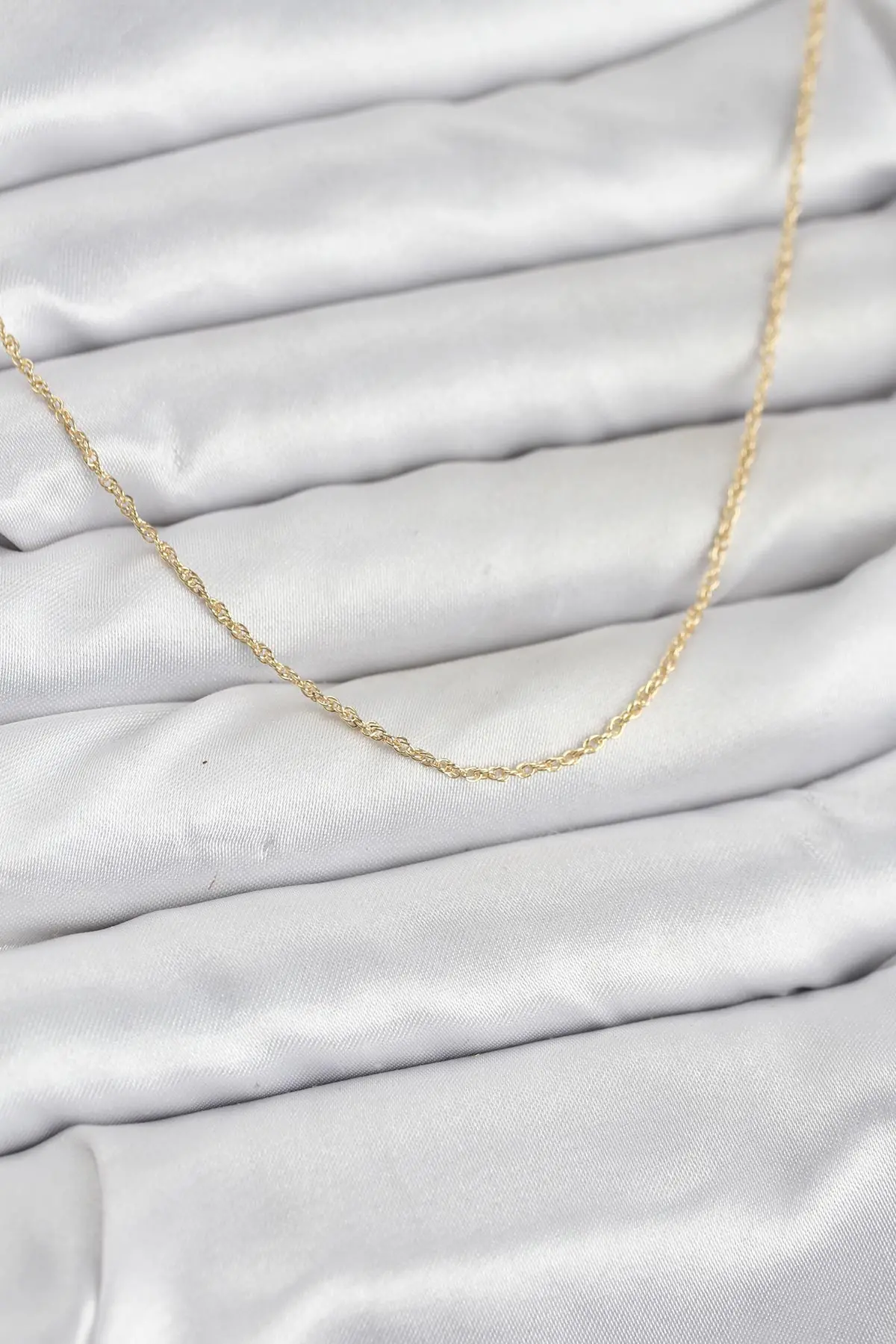 CM 14K Gold Renk Burgu Model 60 cm Kadın Kolye TJ-BKO10932