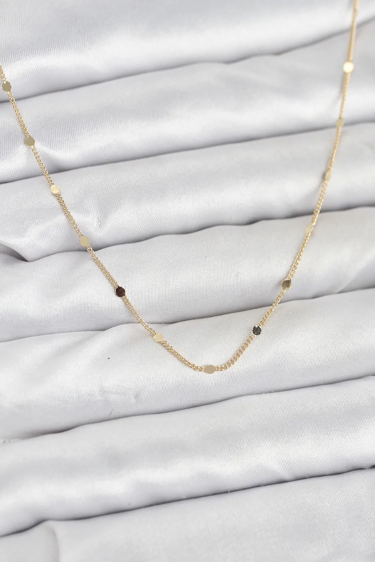 CM 14K Gold Renk Ezme Pul Model 60 cm Kadın Kolye TJ-BKO10935