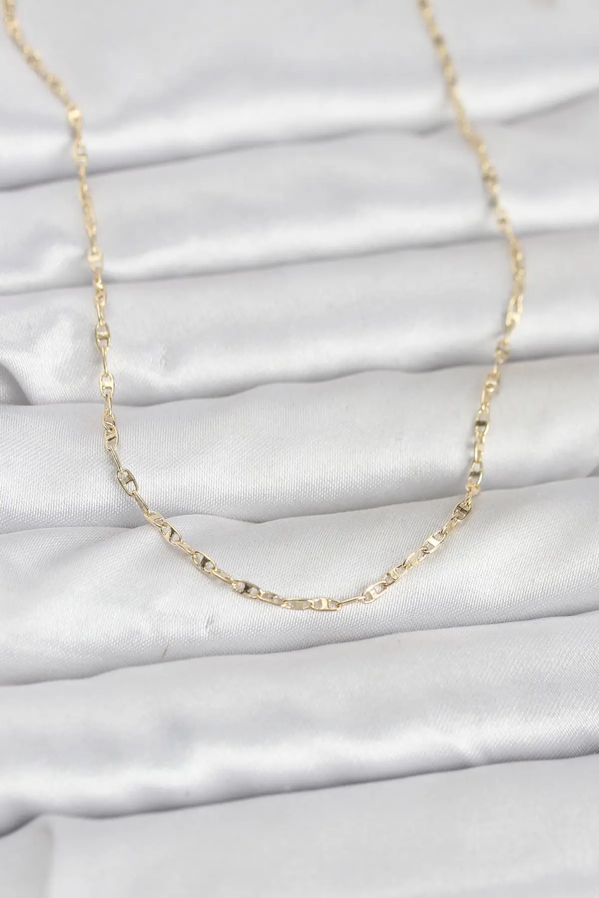 CM 14K Gold Renk Gemici Zincir Model 60 cm Kadın Kolye TJ-BKO10947