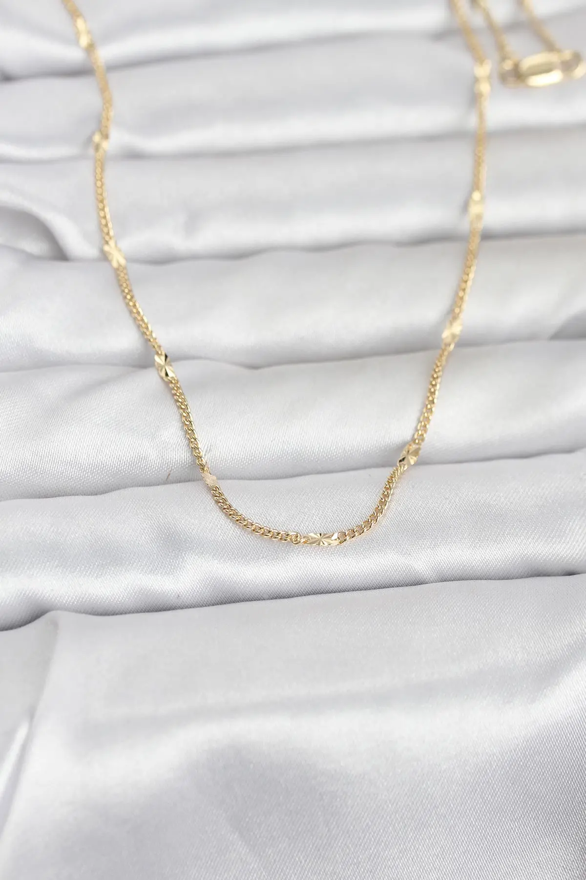CM 14K Gold Renk Puntalı Model 60 cm Kadın Kolye TJ-BKO10961