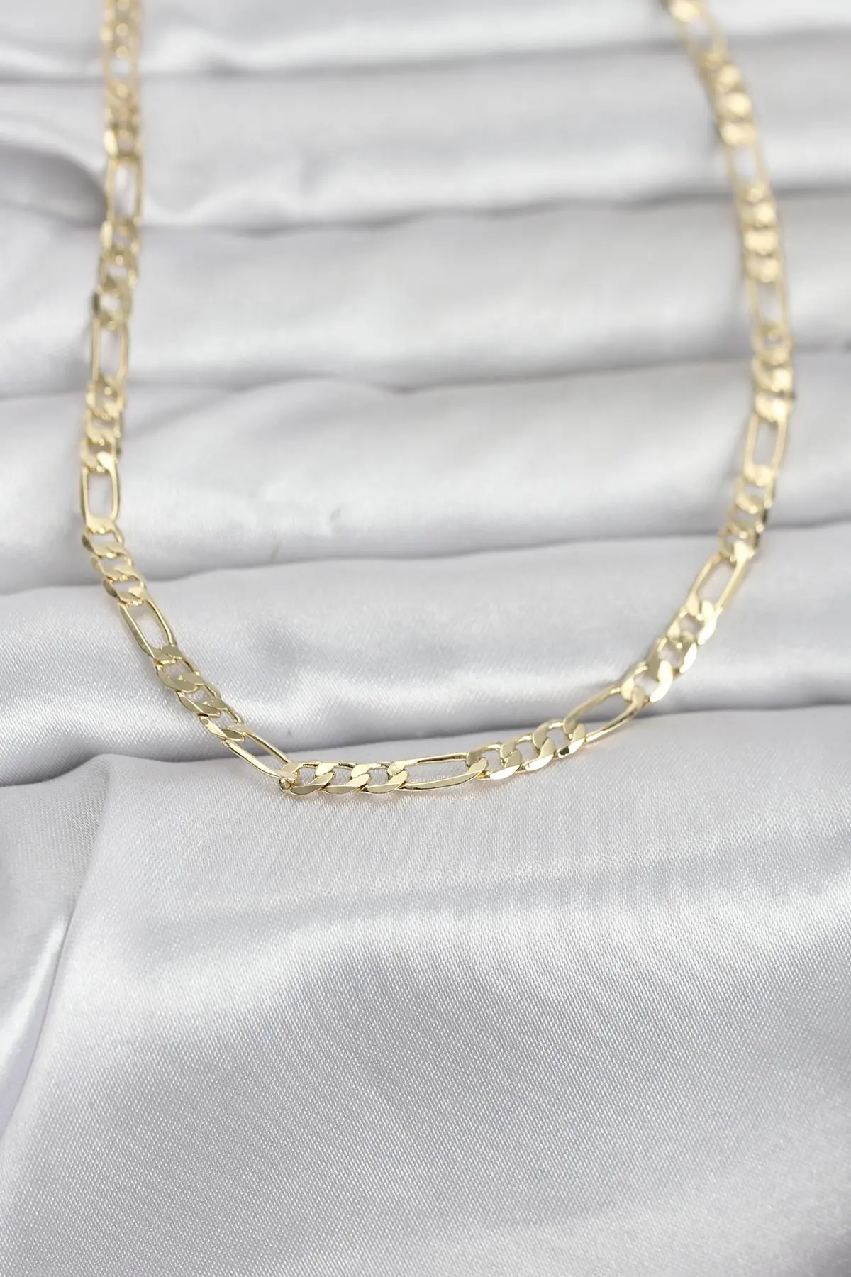 CM 14K Gold Renk Kuşgözü Zincir Model 60 cm Kadın Kolye TJ-BKO10962