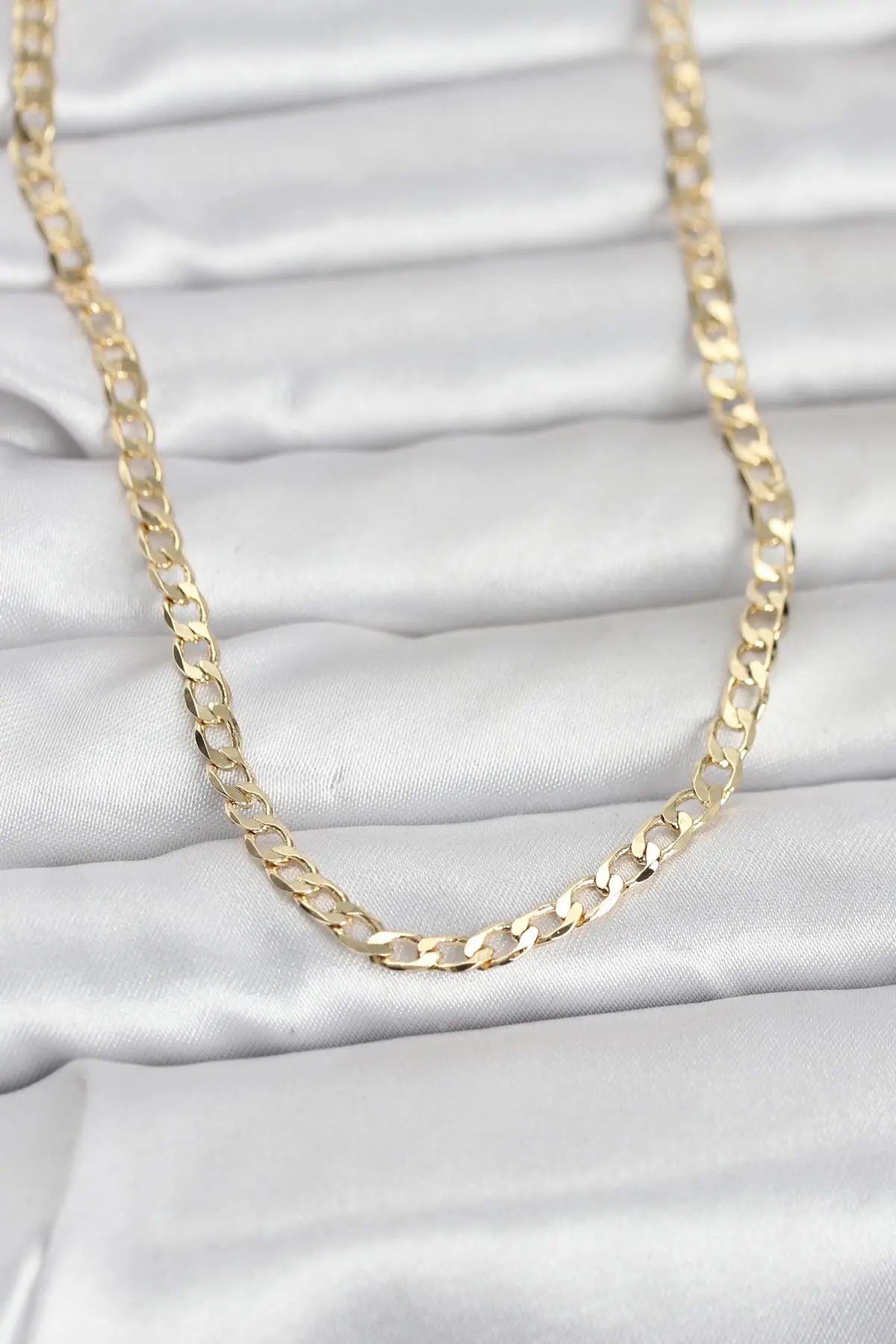 CM 14K Gold Renk Zincir Model 60 cm Kadın Kolye TJ-BKO10969