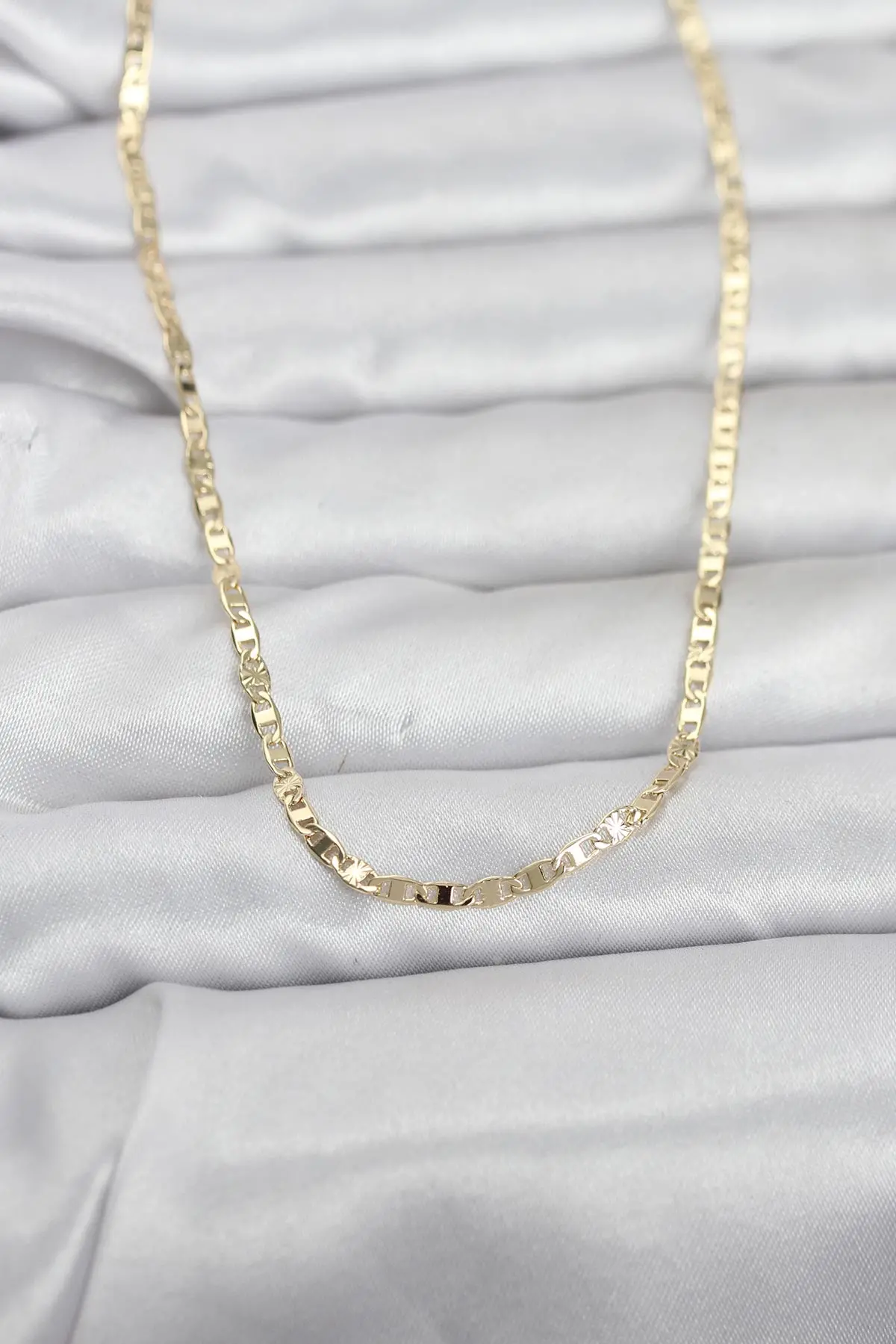 CM 14K Gold Renk Zincir Model 60 cm Kadın Kolye TJ-BKO10970