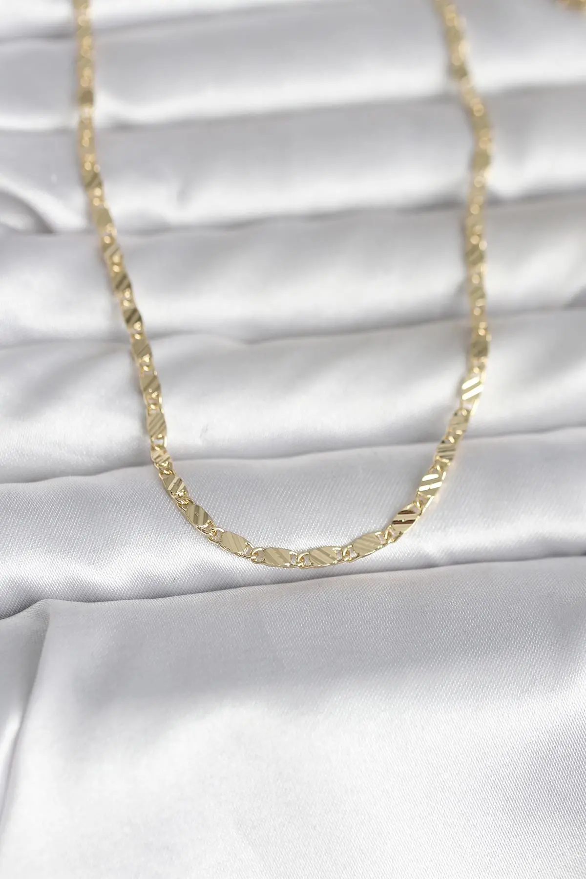CM 14K Gold Renk Çizgi Model 60 cm Kadın Kolye TJ-BKO10982