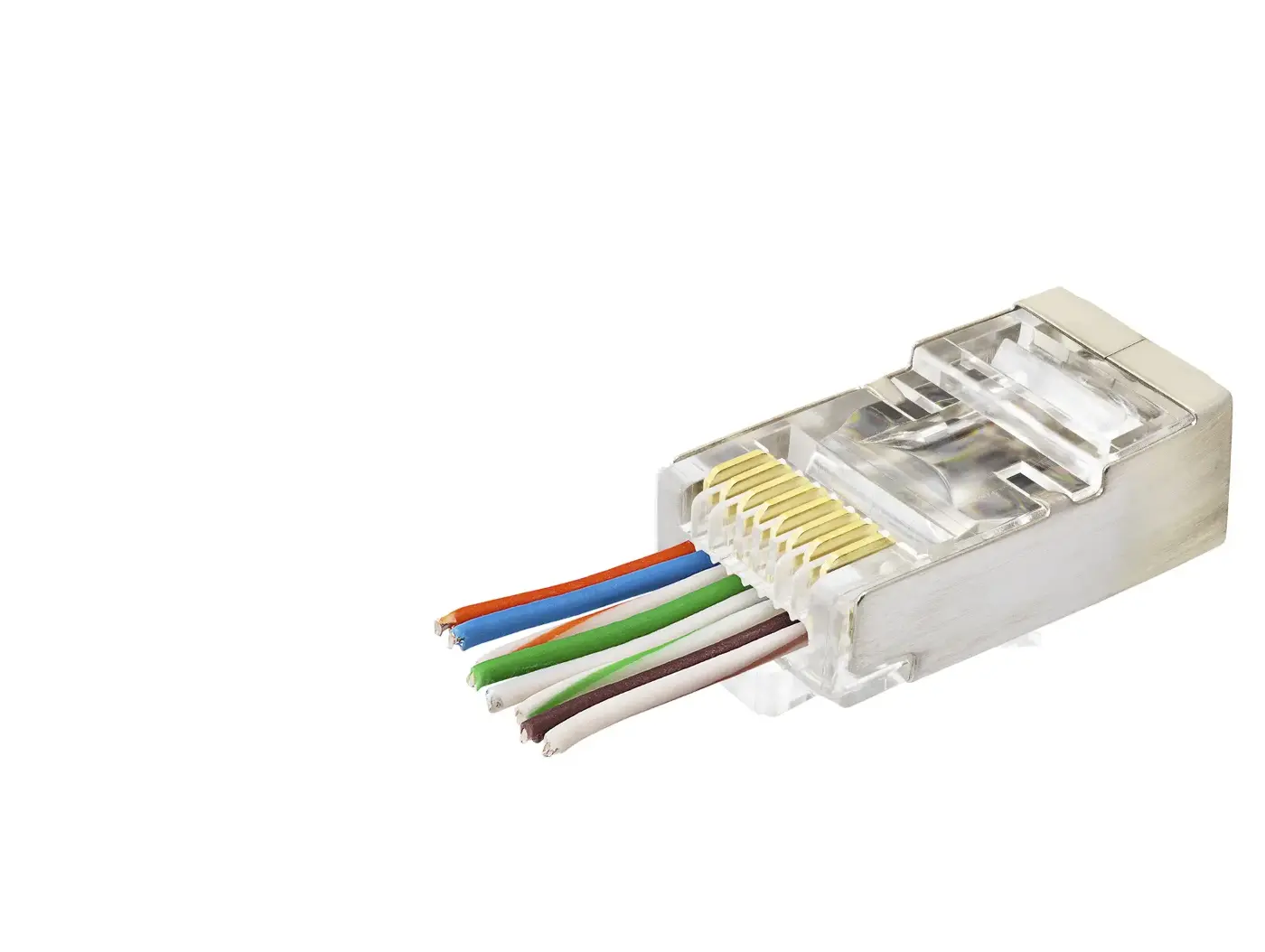 Cat6E Ez Rj45 Metal Konnektör 100 Adet Plastik Kutu - Şeffaf ND2423