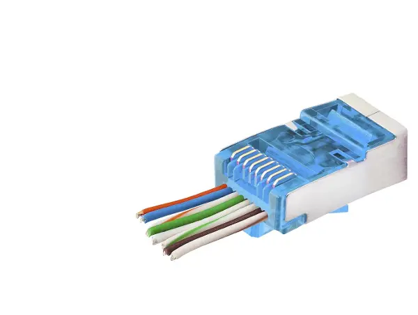 Cat6E Ez Rj45 Metal Konnektör 100 Adet Plastik Kutu - Mavi ND2420